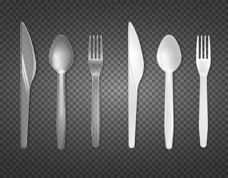 Disposable Tableware Transparent Set