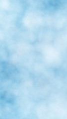 Background of abstract white color smoke isolated on blue color background. The wall of white fog. 3D illustration