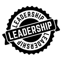 leadership stamp on white