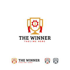 Winner logo designs template, Trophy logo symbol icon
