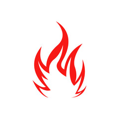 fire logo icon design template vector