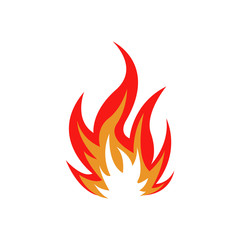 fire logo icon design template vector