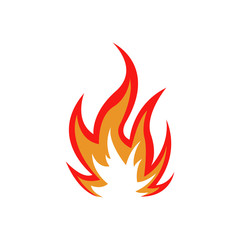 fire logo icon design template vector