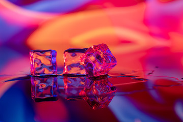 Three ice cubes