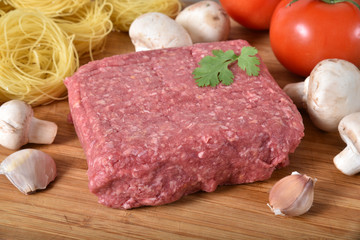 Fresh uncooked ground beef