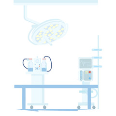 Modern Operating Room Medical Equipment Vector