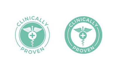 Clinically proven vector medical caduceus icon