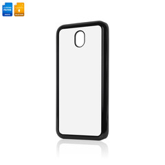 Mobile phone case isolated on white background. Blank phone cover for your design. Clipping paths object.