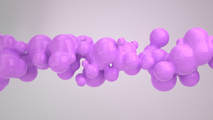 Abstract purple bubble from spherecial shapes