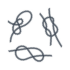 thin line icon nautical, sea, marine rope knots