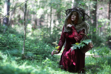 Fortune-teller conducts a ritual