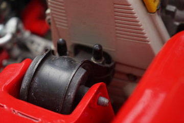 Race car's engine detail