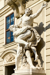 Obraz premium Sculpture depicting exploits of Hercules, Hofburg Palace, Vienna, Austria