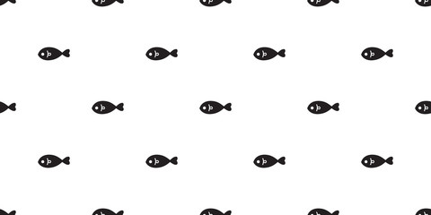 fish seamless pattern salmon shark fin dolphin whale vector ocean sea background repeat wallpaper