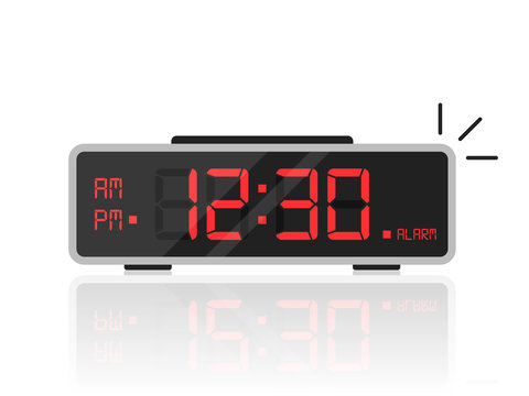 Digital Alarm Clock Vector Icon