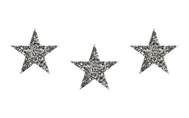 Silver stars shape.
