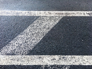  Road marking on wet pavement