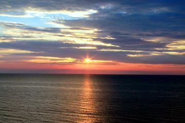 sunset over the sea