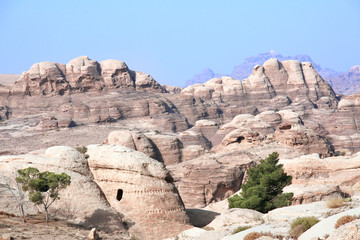 Fototapeta premium Cave house at to the Siq, Petra, Jordan