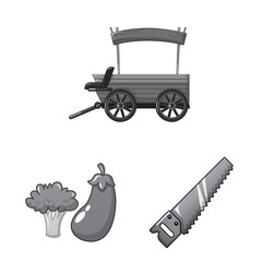 Vector design of farm and agriculture logo. Collection of farm and plant stock vector illustration.