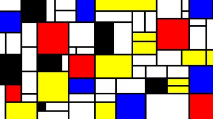 Photo sur Plexiglas Pour elle Motif d& 39 imitation de néoplasticisme, style Piet Mondrian. Texture de fond de grande taille