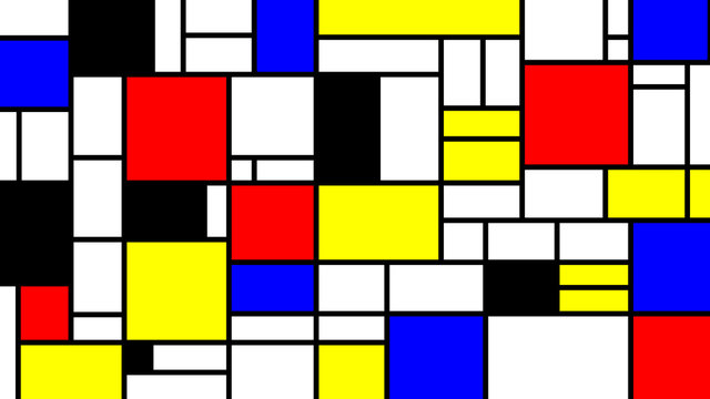 Neoplasticism imittation pattern, Piet Mondrian style. Large size background texture