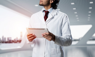 Medical industry concept by means of successful doctor