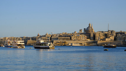 Fototapeta na wymiar Valetta, Malta, view from Sliema