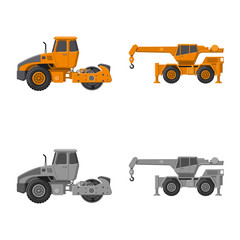 Vector design of build and construction logo. Set of build and machinery stock symbol for web.