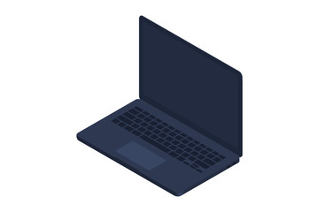 Modern Outdoor Laptop Isometric Vector Illustration