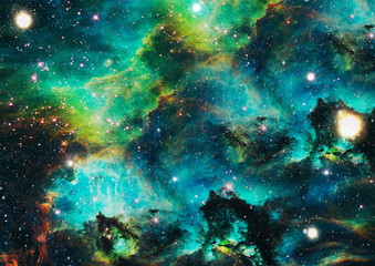 Small part of an infinite star field of space in the Universe. 