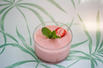 vegan dessert with strawberries