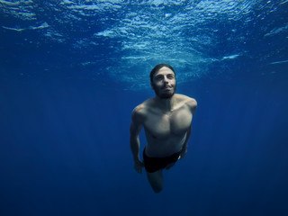 Under water portrait, boat trip day in Bodrum Turkey.