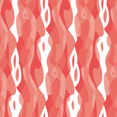 tropical coral color wavy abstract seamless pattern.