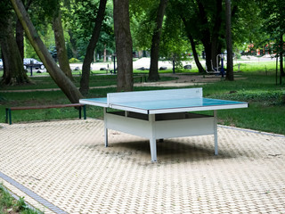 Outdoor Static Table Tennis Table. Kesztely, Hungary.