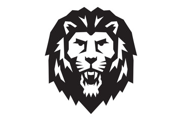 Lion head - vector logo template creative illustration. Animal wild cat face graphic sign. Pride, strong, power concept symbol. 