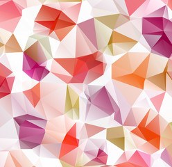 Low Poly abstract background with colorful triangular polygons with a brilliant
