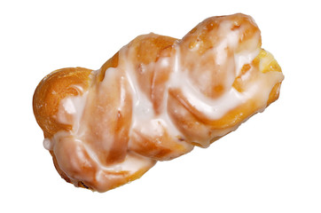 Wicker bun with sugar icing