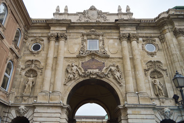 Walking on Buda Castle in Budapest on December 30, 2017.
