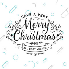 Merry Christmas typography.