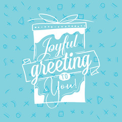 Merry Christmas typography.