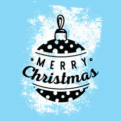 Merry Christmas typography.