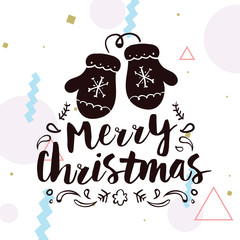 Merry Christmas typography.