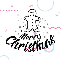 Merry Christmas typography.