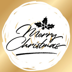 Merry Christmas typography.