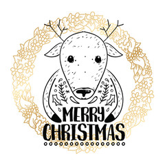 Merry Christmas typography.