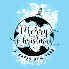 Merry Christmas typography.