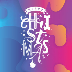 Obraz na płótnie Canvas Merry Christmas typography.