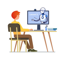 Artificial Intelligence. Teacher bot concept