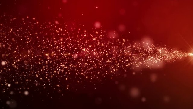 Video Animation - Partikel, Bokeh, Hintergrund, rot, gold, golden